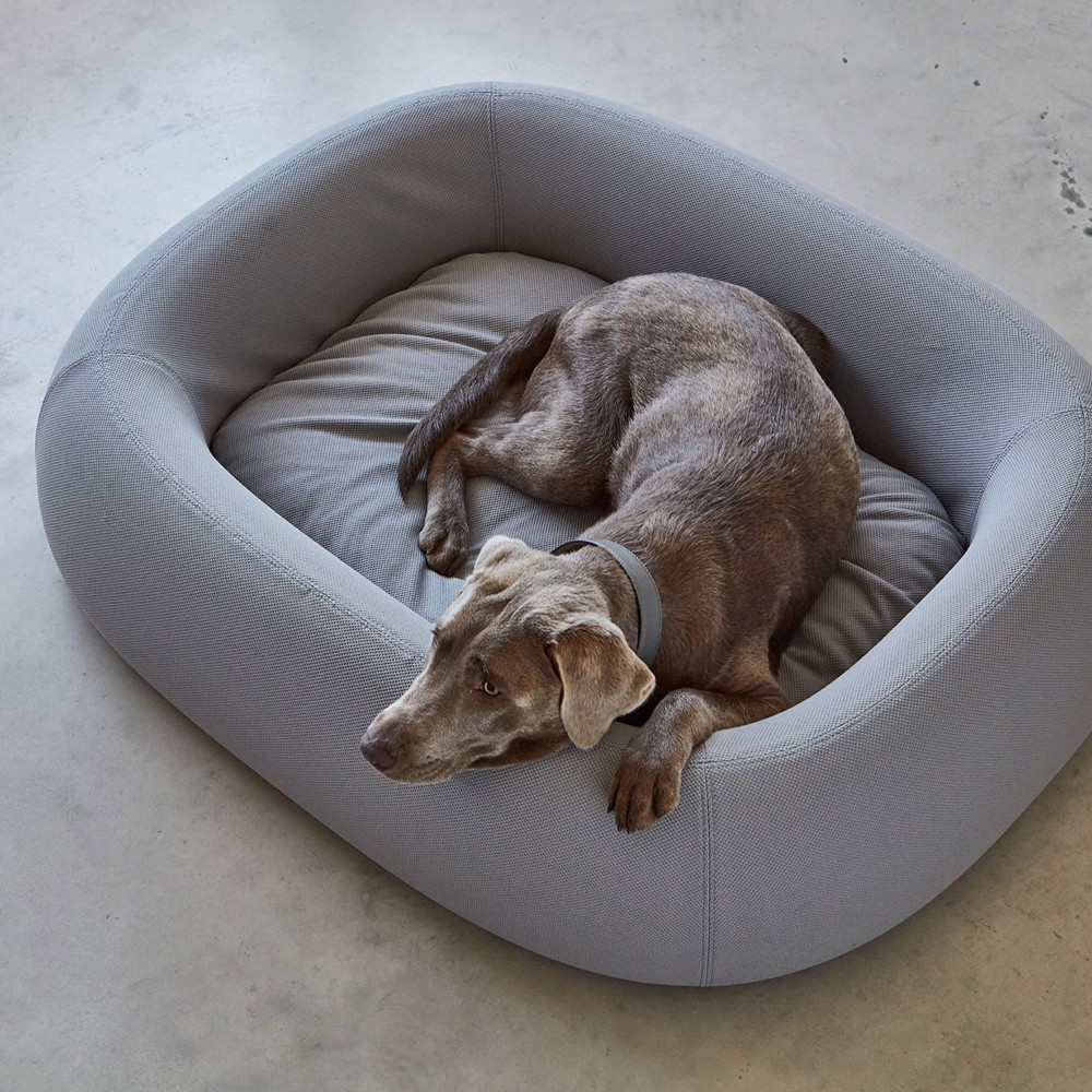 Panier chien luxe et design déco MiaCara Barca gris ardoise - Bagane